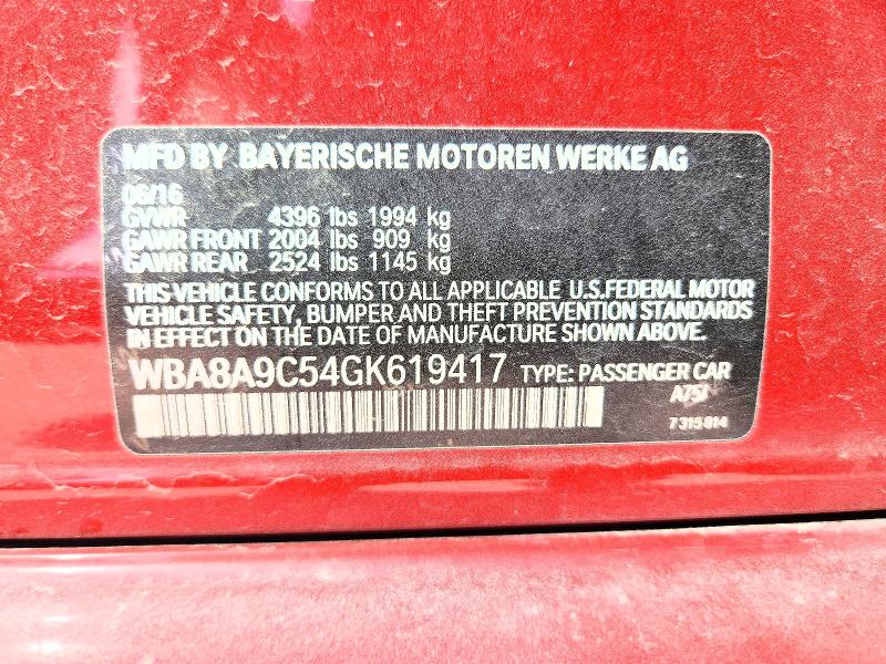 2016 Bmw 320 მანქანა იყიდება აუქციონზე, vin: WBA8A9C54GK619417, აუქციონის ნომერი: 49429586