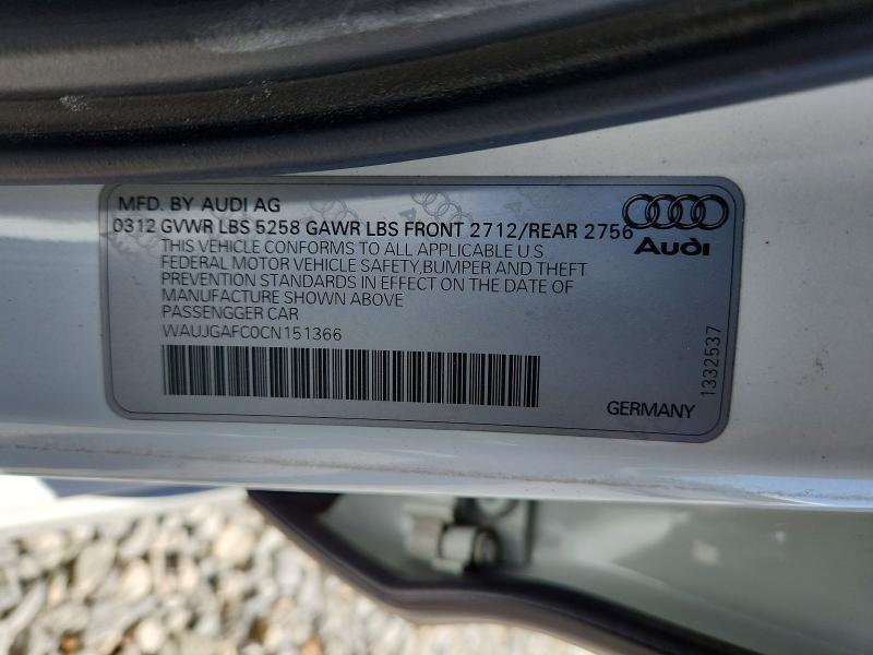 Aukcja sprzedaży 2012 Audi A6, vin: WAUJGAFC0CN151366, numer aukcji: 50188926