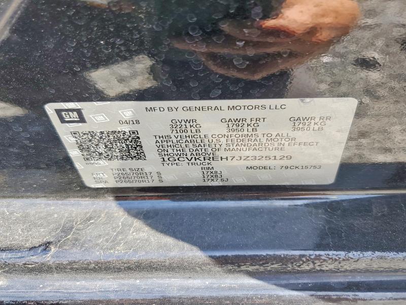 Продаж на аукціоні авто 2018 Chevrolet Silverado, vin: 1GCVKREH7JZ325129, номер лоту: 49714306