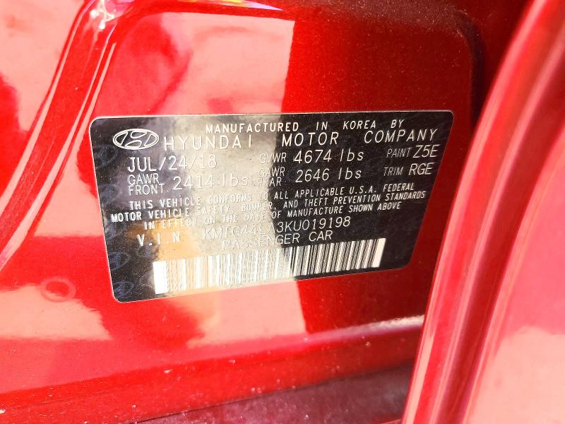 Auction sale of the 2019 Genesis G70, vin: KMTG44LA3KU019198, lot number: 50395186