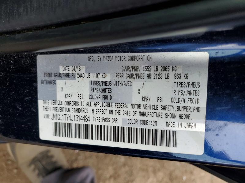 48462766 :رقم المزاد ، JM1GL1TY4J1314484 vin ، 2018 Mazda 6 مزاد بيع