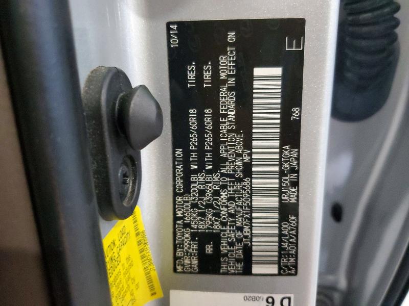 Продажа на аукционе авто 2015 Lexus Gx, vin: JTJBM7FX1F5095686, номер лота: 52123936