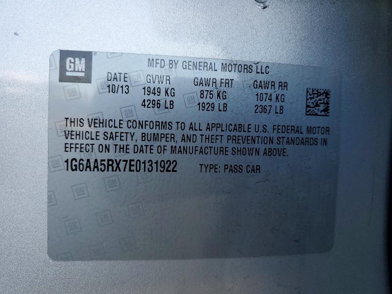 2014 Cadillac Ats მანქანა იყიდება აუქციონზე, vin: 1G6AA5RX7E0131922, აუქციონის ნომერი: 49789266