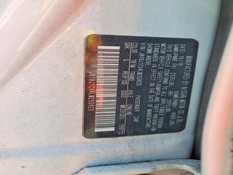 50050826 :رقم المزاد ، JN1BJ1CV4LW250820 vin ، 2020 Nissan Rogue Sport مزاد بيع