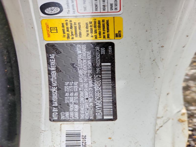 50192216 :رقم المزاد ، WBAYM9C58ED248075 vin ، 2014 Bmw 640 مزاد بيع