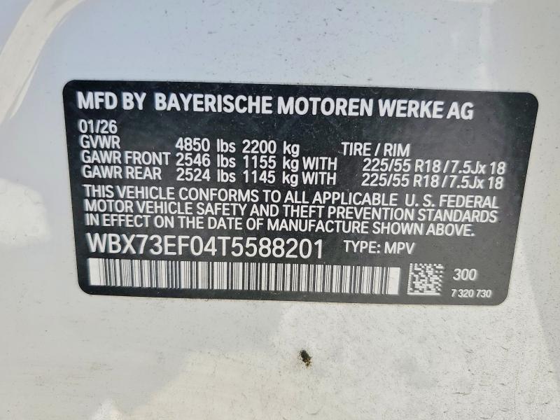 Aukcja sprzedaży 2026 Bmw X1, vin: WBX73EF04T5588201, numer aukcji: 49954996