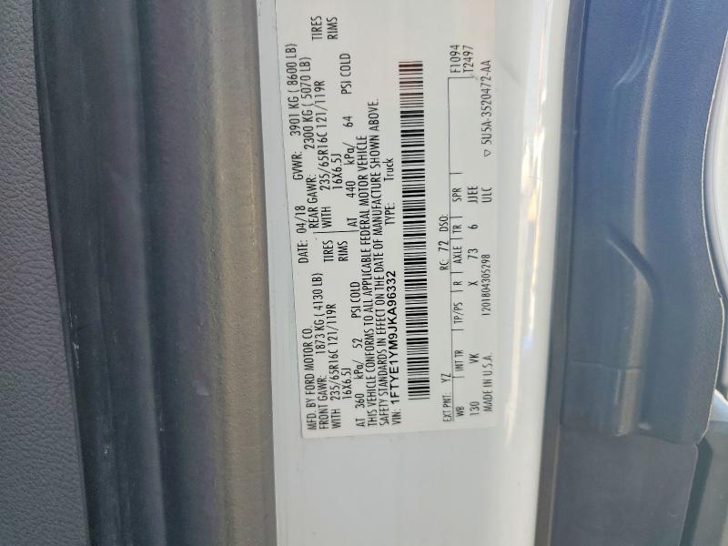 Продаж на аукціоні авто 2018 Ford Transit, vin: 1FTYE1YM9JKA96332, номер лоту: 51544136