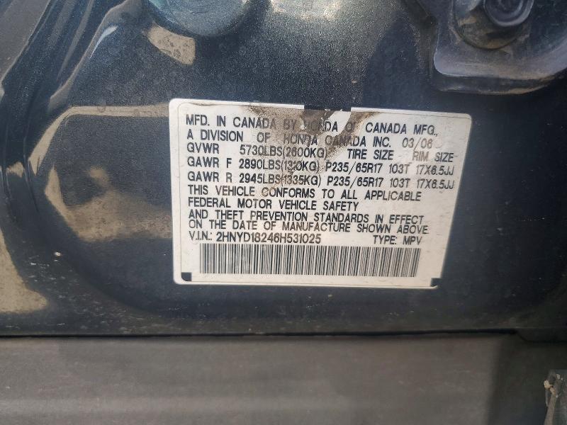 Продаж на аукціоні авто 2006 Acura Mdx, vin: 2HNYD18246H531025, номер лоту: 49103596