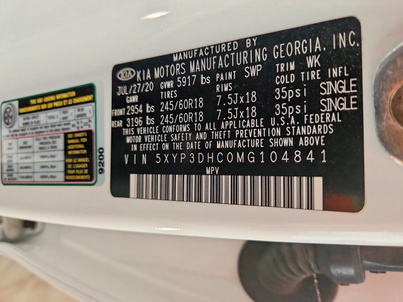 2021 Kia Telluride მანქანა იყიდება აუქციონზე, vin: 5XYP3DHC0MG104841, აუქციონის ნომერი: 51850696