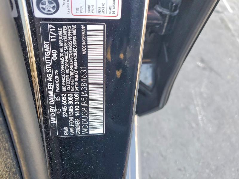 50732696 :رقم المزاد ، WDDUG8JB5JA384631 vin ، 2018 Mercedes-benz S مزاد بيع