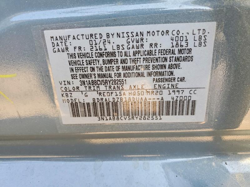 Aukcja sprzedaży 2024 Nissan Sentra, vin: 3N1AB8CV5RY282551, numer aukcji: 50977896