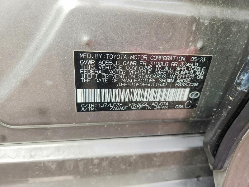 Aukcja sprzedaży 2023 Lexus Ls 500, vin: JTHF51GF2P5011542, numer aukcji: 50621406
