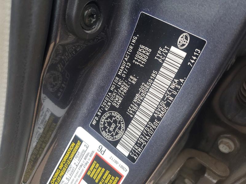 Aukcja sprzedaży 2013 Toyota Camry, vin: 4T1BF1FK9DU650185, numer aukcji: 50731026