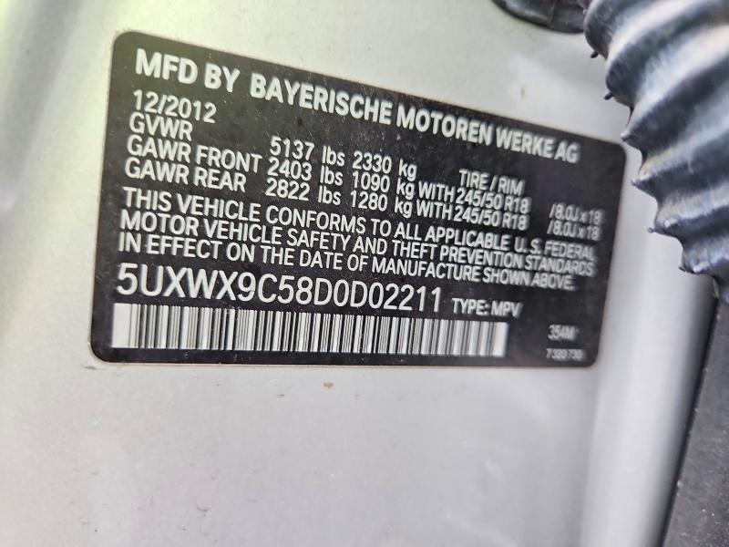 Aukcja sprzedaży 2013 Bmw X3, vin: 5UXWX9C58D0D02211, numer aukcji: 48335356