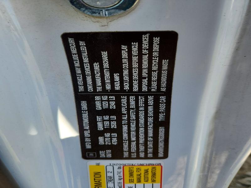 2019 Buick Cascada მანქანა იყიდება აუქციონზე, vin: W04WH3N57KG300261, აუქციონის ნომერი: 50474796