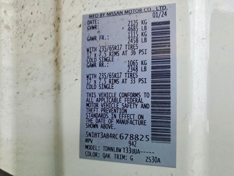 Aukcja sprzedaży 2024 Nissan Rogue, vin: 5N1BT3AB4RC678825, numer aukcji: 48827446