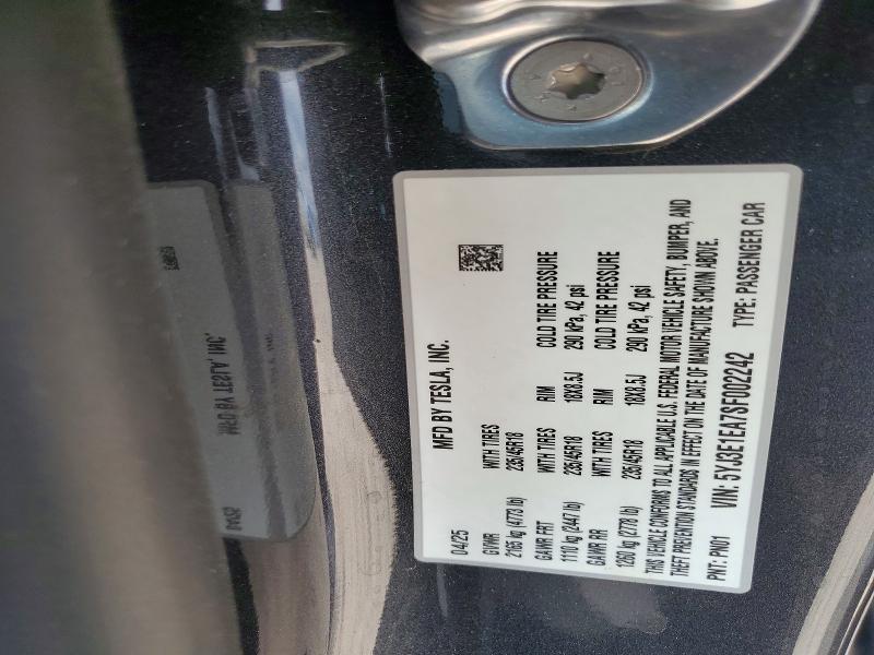 Продажа на аукционе авто 2025 Tesla Model 3, vin: 5YJ3E1EA7SF002242, номер лота: 50314436