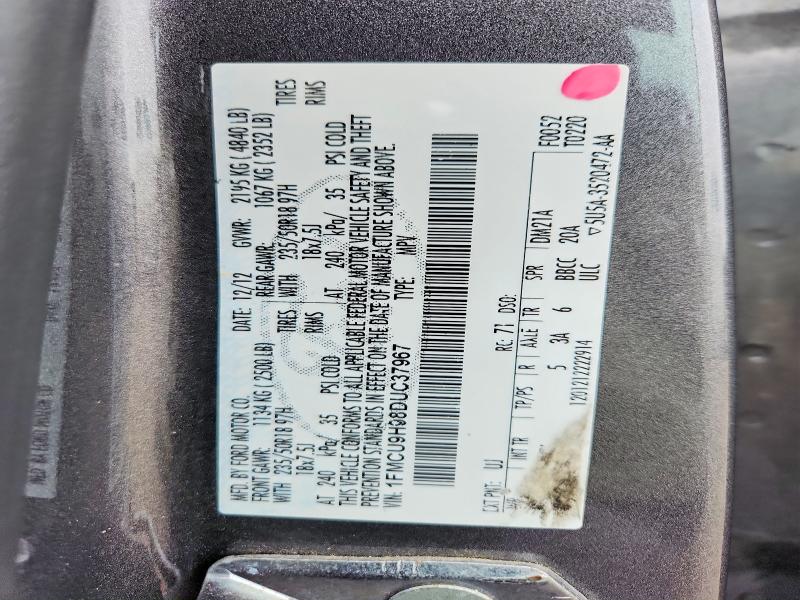 Продажа на аукционе авто 2013 Ford Escape, vin: 1FMCU9H98DUC37967, номер лота: 47772036