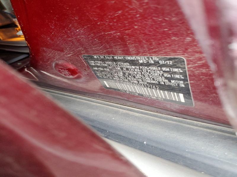 50767516 :رقم المزاد ، JF2SHADC6DG412742 vin ، 2013 Subaru Forester مزاد بيع