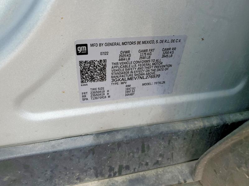 2022 Gmc Terrain მანქანა იყიდება აუქციონზე, vin: 3GKALMEV7NL276570, აუქციონის ნომერი: 49244796