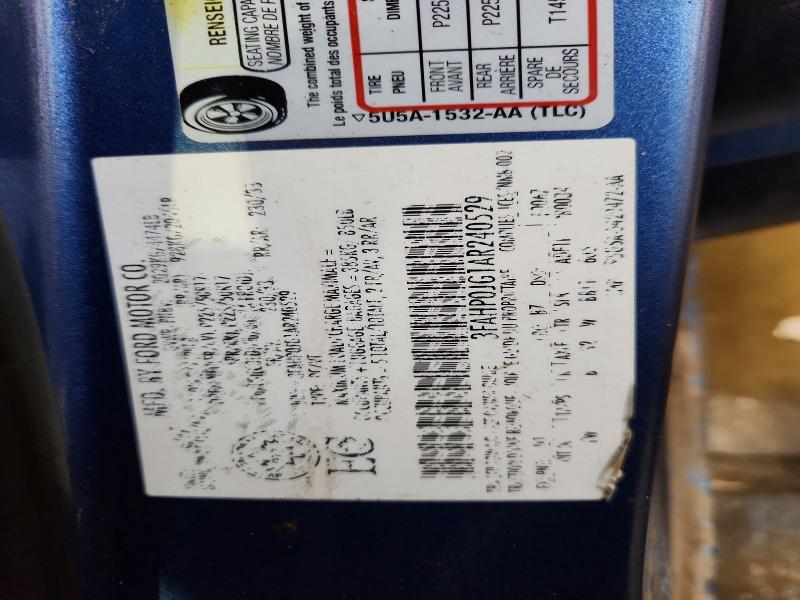 Продаж на аукціоні авто 2010 Ford Fusion, vin: 3FAHP0JG1AR240529, номер лоту: 49842476