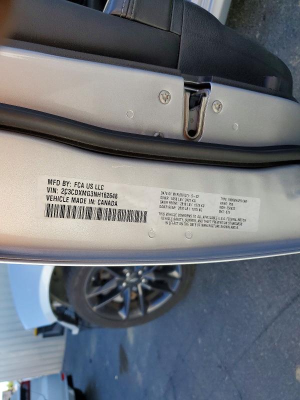 Продаж на аукціоні авто 2022 Dodge Charger, vin: 2C3CDXMG3NH162648, номер лоту: 49150126