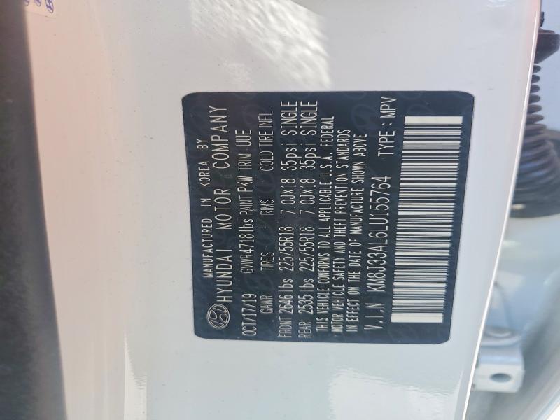 Aukcja sprzedaży 2020 Hyundai Tucson, vin: KM8J33AL6LU155764, numer aukcji: 51096976