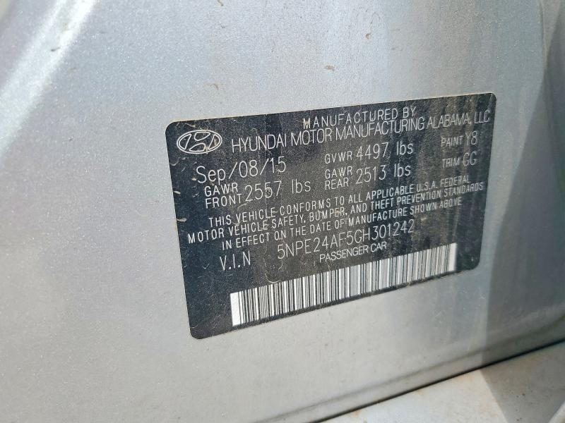 Продаж на аукціоні авто 2016 Hyundai Sonata, vin: 5NPE24AF5GH301242, номер лоту: 48849806