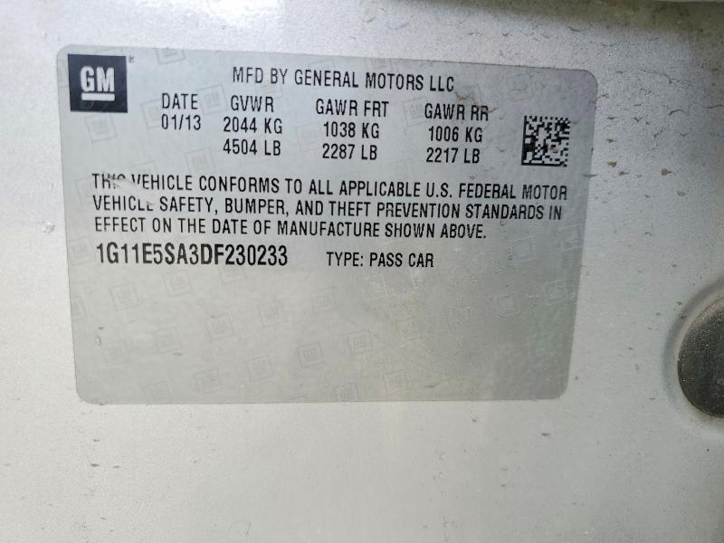 Продажа на аукционе авто 2013 Chevrolet Malibu, vin: 1G11E5SA3DF230233, номер лота: 50792986