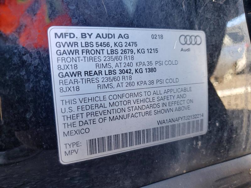 Продажа на аукционе авто 2018 Audi Q5, vin: WA1ANAFY7J2132214, номер лота: 51818166