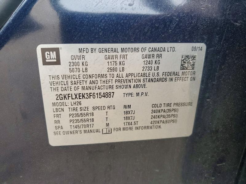 Aukcja sprzedaży 2015 Gmc Terrain, vin: 2GKFLXEK3F6154887, numer aukcji: 51485376