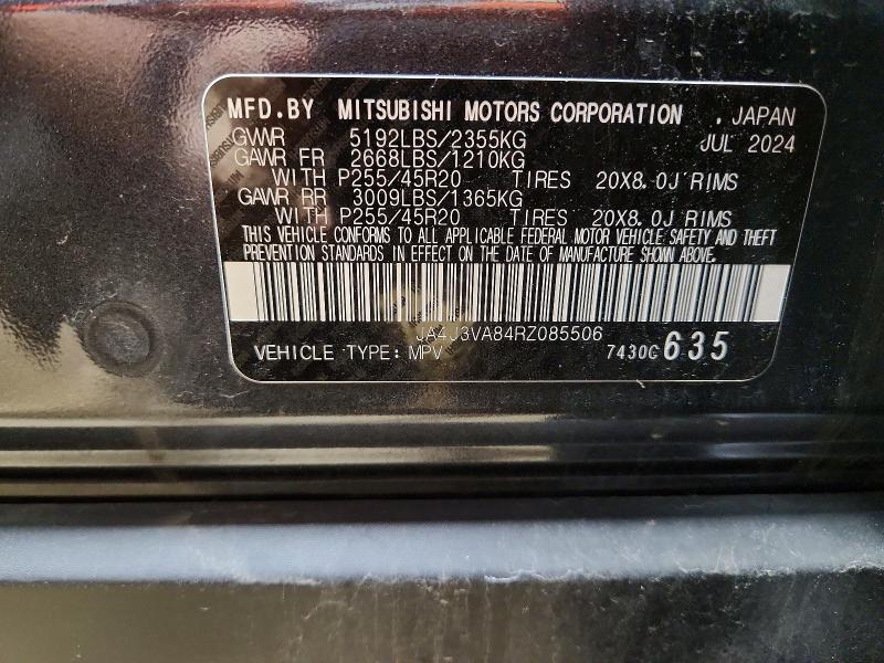 Aukcja sprzedaży 2024 Mitsubishi Outlander, vin: JA4J3VA84RZ085506, numer aukcji: 50628546