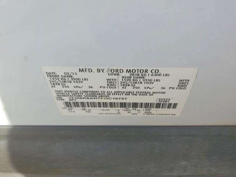 Продаж на аукціоні авто 2015 Ford Explorer, vin: 1FM5K8AR7FGC16757, номер лоту: 49826916