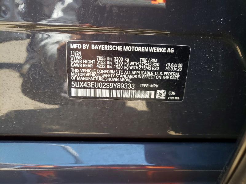 Aukcja sprzedaży 2025 Bmw X5, vin: 5UX43EU02S9Y89333, numer aukcji: 49766696