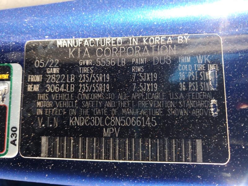 2022 Kia Ev6 მანქანა იყიდება აუქციონზე, vin: KNDC3DLC8N5066145, აუქციონის ნომერი: 51370126