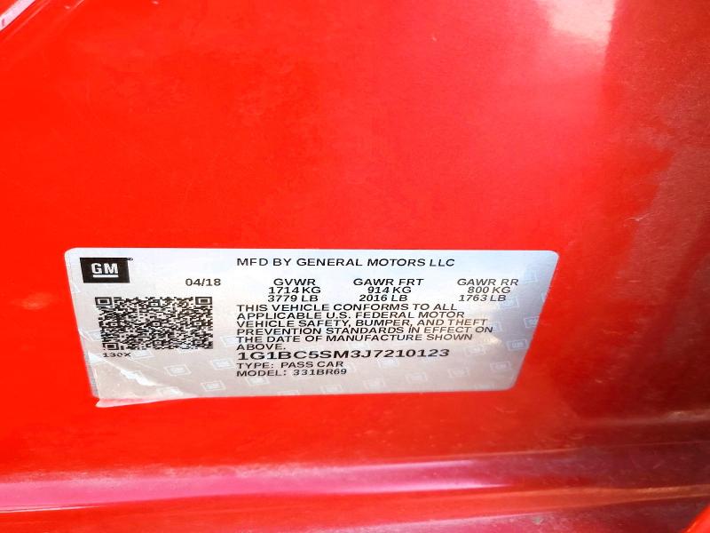 Продаж на аукціоні авто 2018 Chevrolet Cruze, vin: 1G1BC5SM3J7210123, номер лоту: 49152816