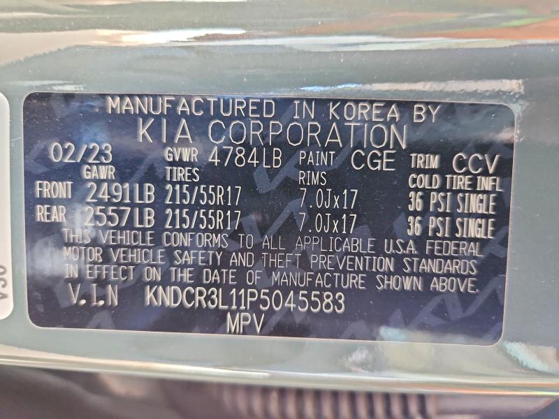 50622226 :رقم المزاد ، KNDCR3L11P5045583 vin ، 2023 Kia Niro مزاد بيع