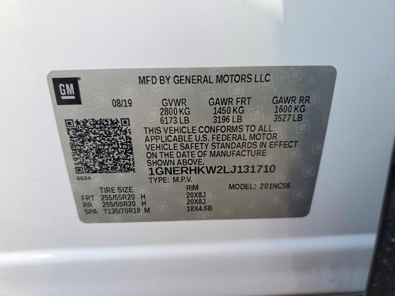 Продаж на аукціоні авто 2020 Chevrolet Traverse, vin: 1GNERHKW2LJ131710, номер лоту: 48853406