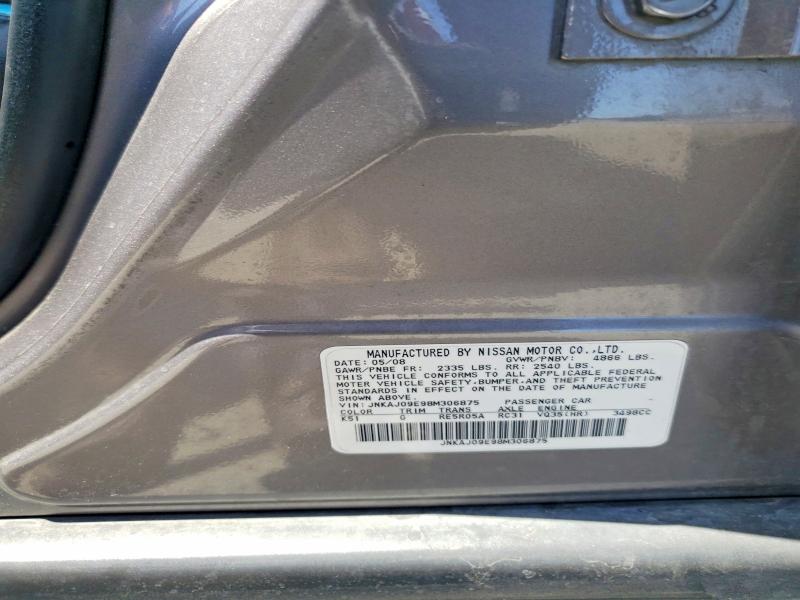 Aukcja sprzedaży 2008 Infiniti Ex35, vin: JNKAJ09E98M306875, numer aukcji: 51277156