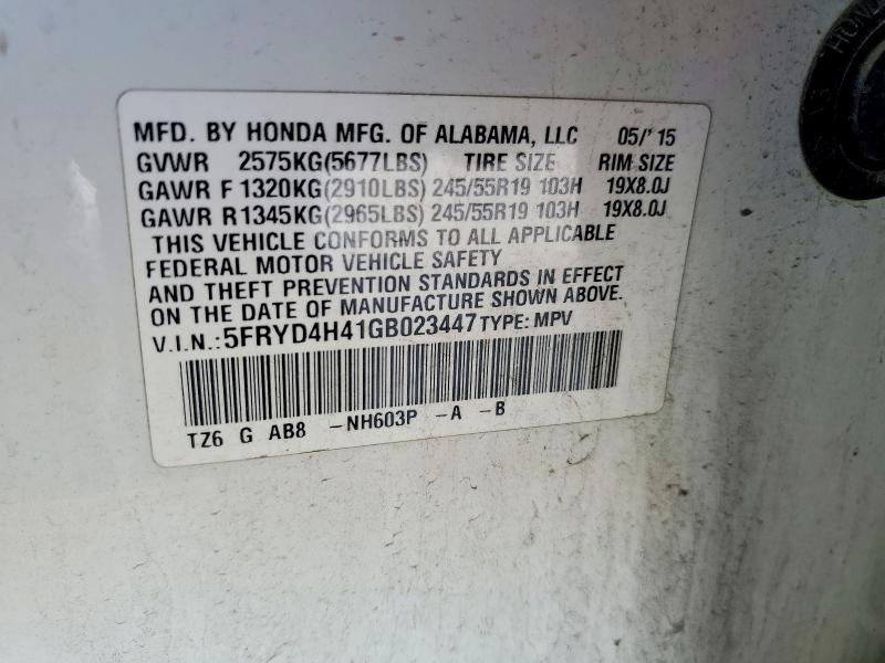 Aukcja sprzedaży 2016 Acura Mdx, vin: 5FRYD4H41GB023447, numer aukcji: 48664286