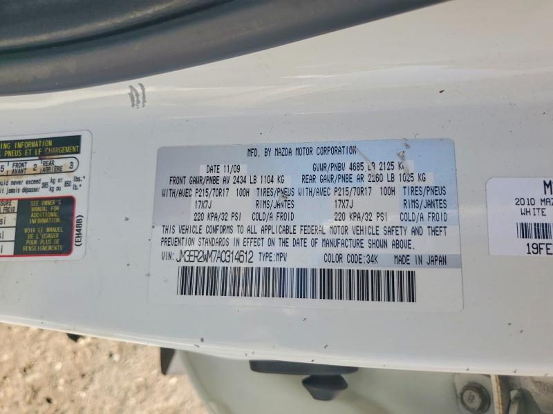 Aukcja sprzedaży 2010 Mazda Cx-7, vin: JM3ER2WM7A0314612, numer aukcji: 48928516