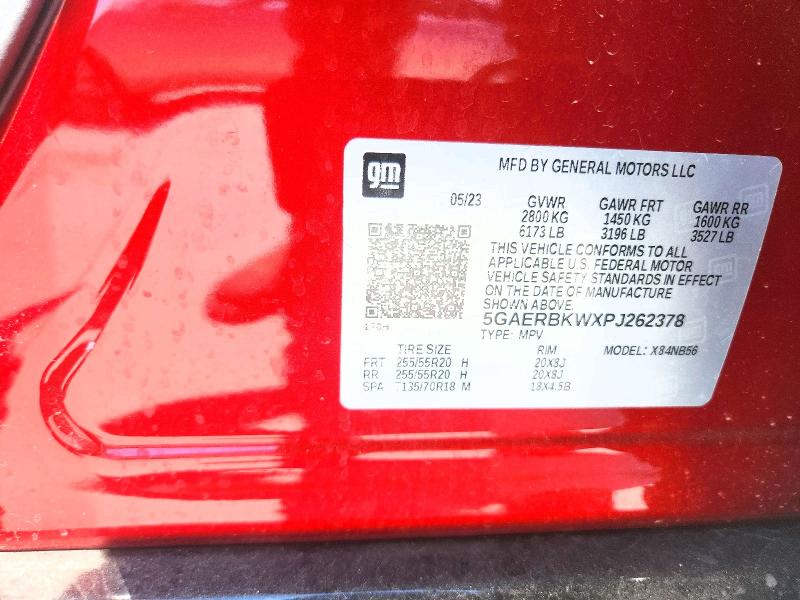 2023 Buick Enclave მანქანა იყიდება აუქციონზე, vin: 5GAERBKWXPJ262378, აუქციონის ნომერი: 49046756