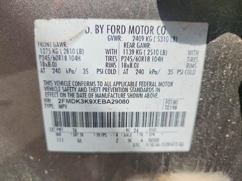 Продажа на аукционе авто 2014 Ford Edge, vin: 2FMDK3K9XEBA29080, номер лота: 49078916