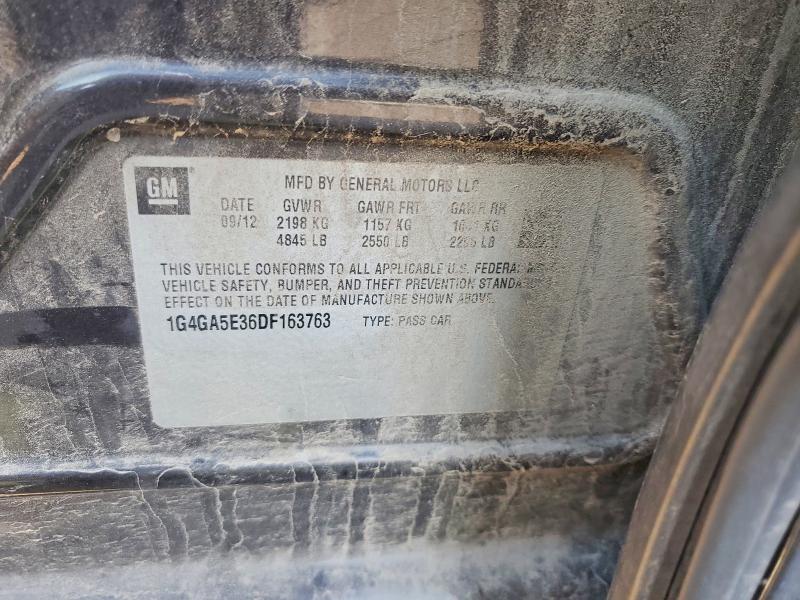 2013 Buick Lacrosse მანქანა იყიდება აუქციონზე, vin: 1G4GA5E36DF163763, აუქციონის ნომერი: 48805326