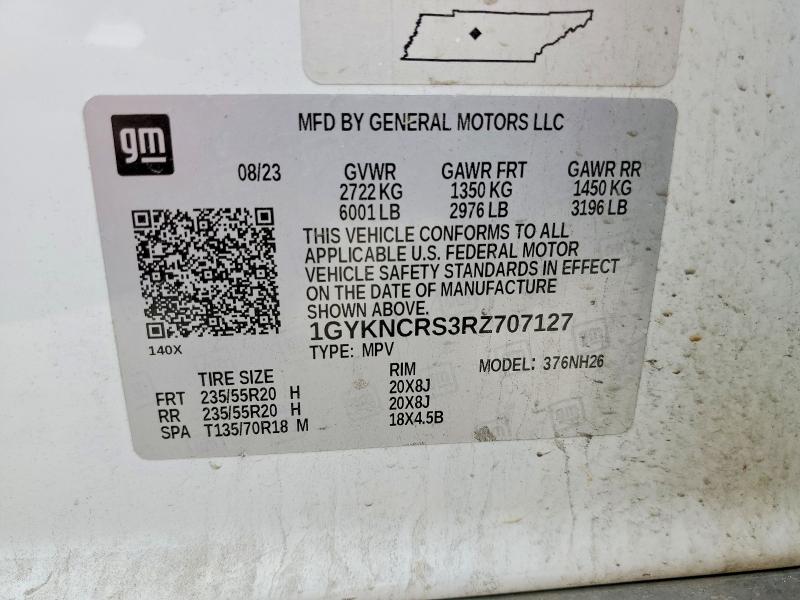Aukcja sprzedaży 2024 Cadillac Xt5, vin: 1GYKNCRS3RZ707127, numer aukcji: 51102876