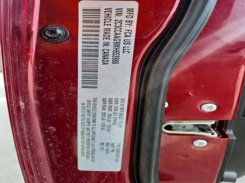 Aukcja sprzedaży 2021 Chrysler 300, vin: 2C3CCAAG9MH653986, numer aukcji: 50221196