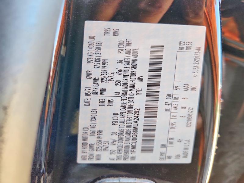 Aukcja sprzedaży 2021 Ford Escape, vin: 1FMCU0G66MUA24292, numer aukcji: 49470886
