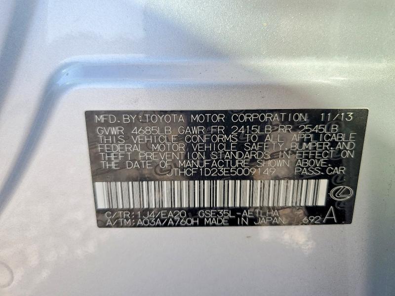 Продаж на аукціоні авто 2014 Lexus Is 250, vin: JTHCF1D23E5009149, номер лоту: 48166116