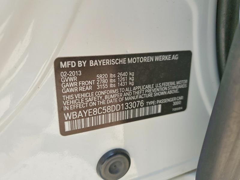 Продаж на аукціоні авто 2013 Bmw 750, vin: WBAYE8C58DD133076, номер лоту: 48103676