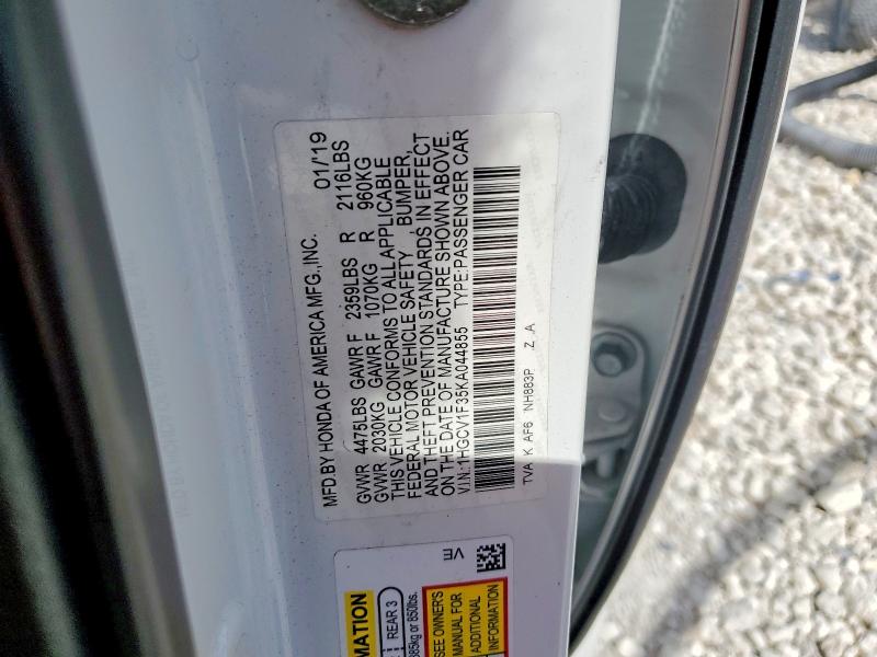 Aukcja sprzedaży 2019 Honda Accord, vin: 1HGCV1F35KA044855, numer aukcji: 49453446